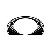 Abstract Arch Black on White, Minimalist vector