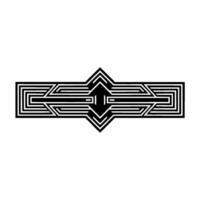 Geometric Abstract Ornament - Black White vector
