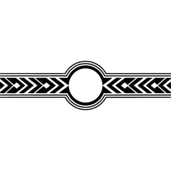 Minimalist Aztec Band with Circle Element Geometric vector