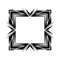Art Deco Black Square Frame with Geometric vector