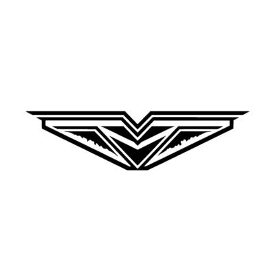 Geometric Wing , Modern Art Deco Style, Monochromatic