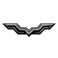 Geometric Abstract Wing Motif Modern Monochrome vector