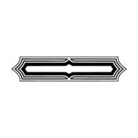 Geometric Border - Decorative Black and White Ornament vector