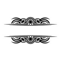 Tribal Frame Ornamental Border with Decorative Elements on a Gradient Background vector