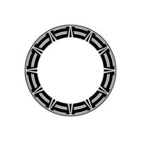 Minimalist Black and White Circular Element vector