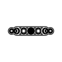 Celestial Decorative Border Moon, Stars, and Sun Element vector