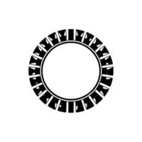 Geometric Black and White Circle , Modern Abstract vector