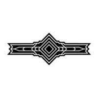 Art Deco Geometric Diamond and Chevron on White Background vector