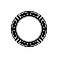 Geometric Circular Frame, Art Deco Style, Minimalist vector