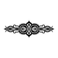 Decorative Black Ornament on White Background vector