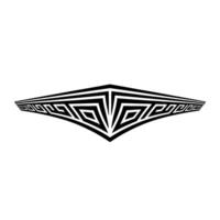Abstract Geometric Pattern in Perspective, Black White vector