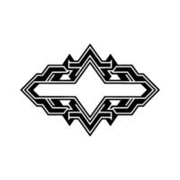 Abstract Geometric Deco , Black and White Emblem, Modern vector