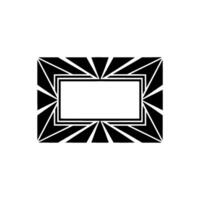 Geometric Art Deco Frame on White Background, Abstract vector