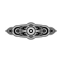 Intricate Art Deco Pattern, Black White, Geometric Ornament vector