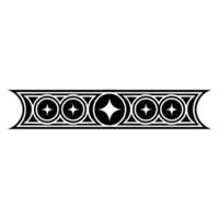 Minimalist Geometric Border with Star Motif vector