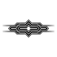 Geometric Deco Ornament in Black and White vector
