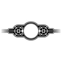 Decorative Art Deco Emblem on White Background vector