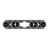 Celestial Border Element Black and White vector