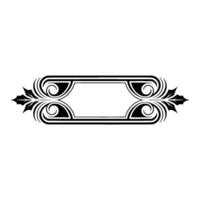Elegant Ornamental Frame , Black and White on Gray vector