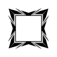 Geometric Art Deco Frame on White Background, Border vector