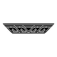 Geometric Border Element Black on White, Art Deco vector