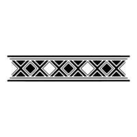 Minimalist Geometric Border , Black, White, Gray Ornament vector