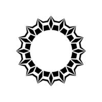 Geometric Starburst Frame in Black, White, Gray, Minimalist vector
