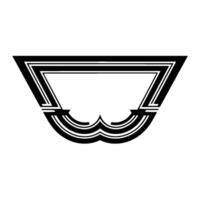 Abstract Geometric Black and White Emblem, , Symbol vector