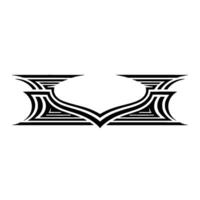 Abstract Black and White Geometric Emblem on White Background vector