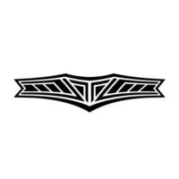 Minimalist Art Deco Black White Element on White Background vector