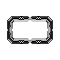 Geometric Frame Minimalist Black and White vector