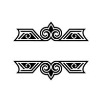 Decorative Black Ornament with Scrolling Swirls and Geometric Accents vector