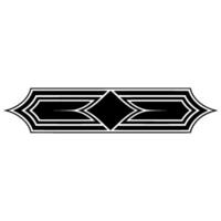 Art Deco Ornament in Black and Silver on White Background vector