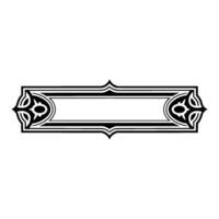 Elegant Black White Decorative Frame - Ornamental , Negative Space vector