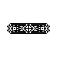 Decorative Gear Element Modern, Geometric on White vector
