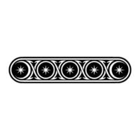 Elegant Black and White Star Pattern Border on White vector