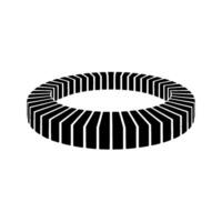 Abstract Geometric Ring in Black and White vector