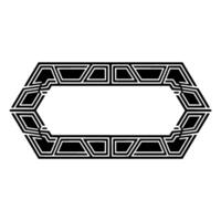 Geometric Black and White Frame, Modern Minimalist , Abstract Border vector