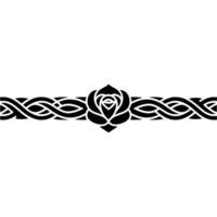 Elegant Rose and Celtic Knotwork Border vector