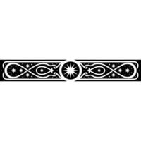 Celestial Ornament Border, Elegant on White vector