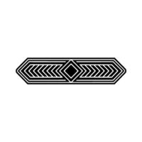 Geometric Art Deco Style Arrow Motif on Gradient Background vector