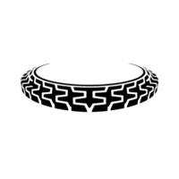 Abstract Tire Tread on Light Background vector