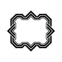Geometric Black White Frame Modern Element vector