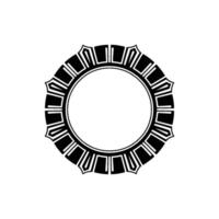 Art Deco Circle Frame Geometric , Minimalist Ornament vector