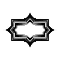 Geometric Black and White Starburst Frame Illustration vector