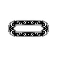 Elegant Celestial Frame Stars and Moons in Black and White vector