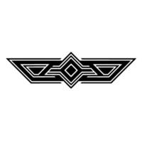 Geometric Abstract Emblem on White Background vector