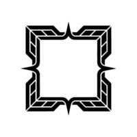 Geometric Art Deco Frame Element - Minimalist Black and White vector