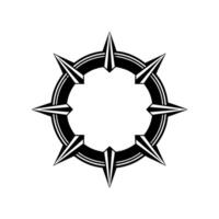 Geometric Spiked Ring on White, Modern Edgy vector