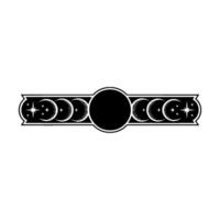 Elegant Celestial Emblem Crescent Moons and Stars vector